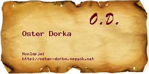 Oster Dorka névjegykártya
